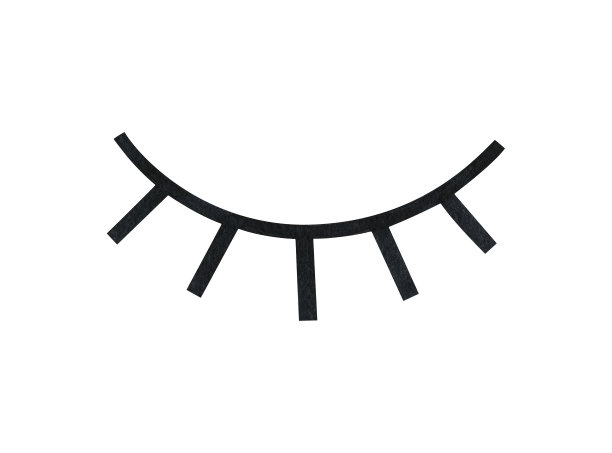 一只闭着的大眼睛，黑睫毛。时尚的水彩插图。一个神秘的，抽象的剪贴画孤立在白色的背景上。股票图图片下载