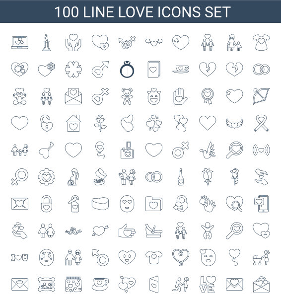 100年爱图标图片下载