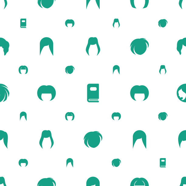 不同的图标模式无缝白色背景图片下载