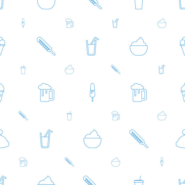 冷图标图案无缝白色背景图片下载