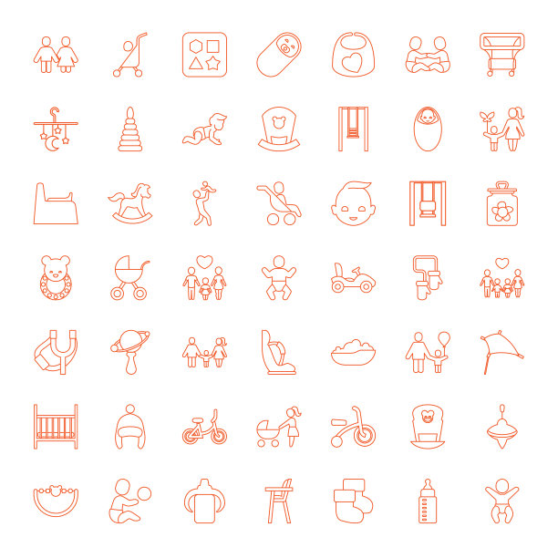 49个孩子图标图片下载