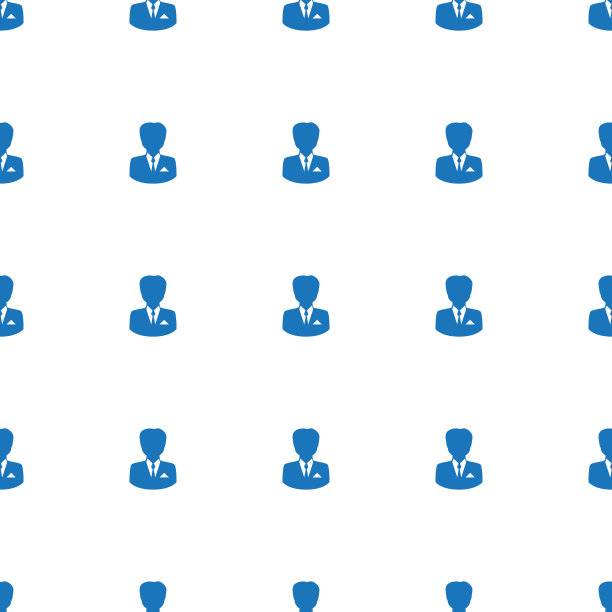 商人图标图案无缝白色背景图片下载