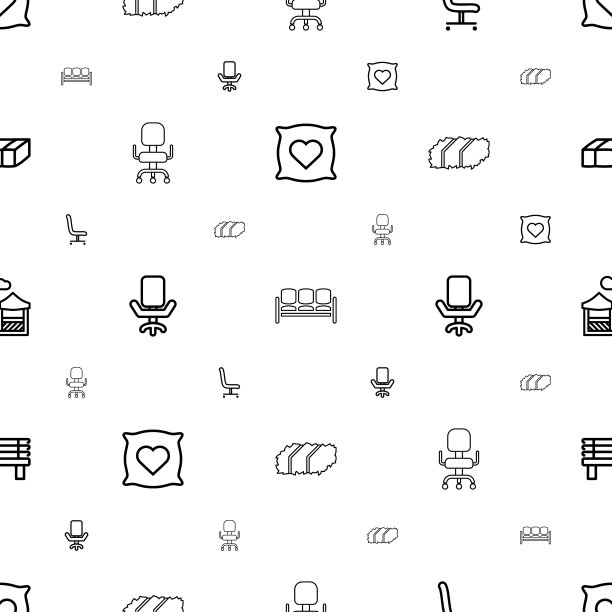 舒适的图标图案无缝白色图片下载