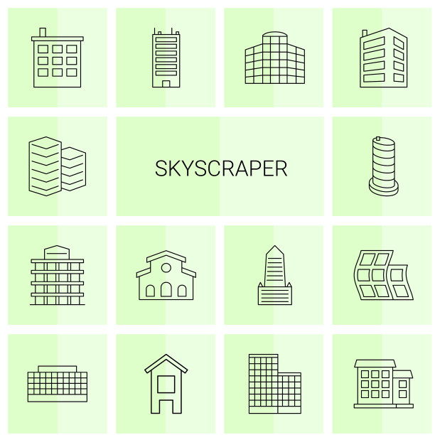 摩天大楼的图标图片下载