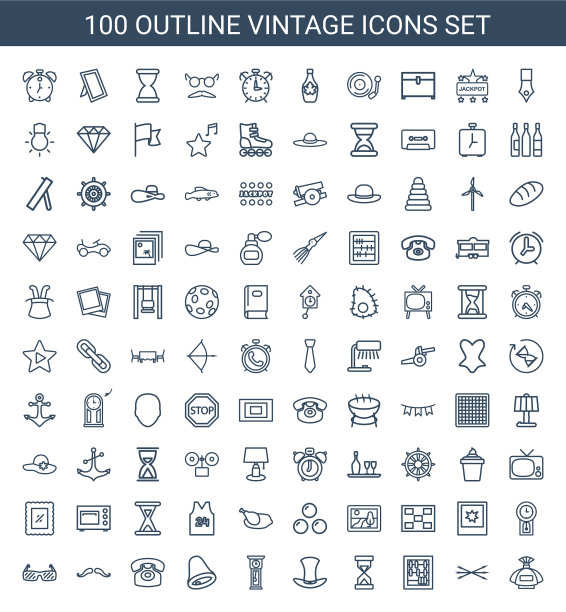 100年份的图标图片下载