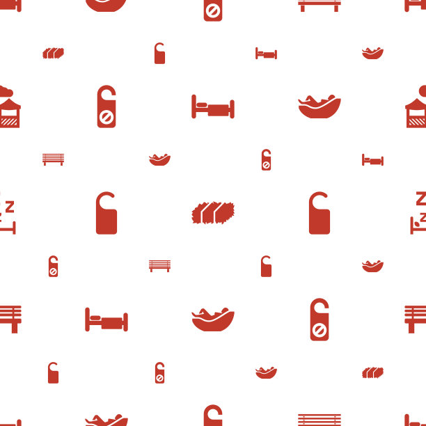 休息图标模式无缝白色背景图片下载