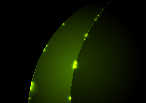 绿色发光波抽象背景图片下载