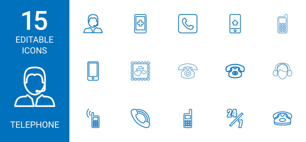 15个电话图标图片下载