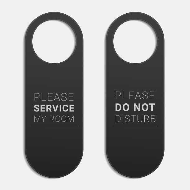 酒店房间的门挂。请勿打扰标签图片下载