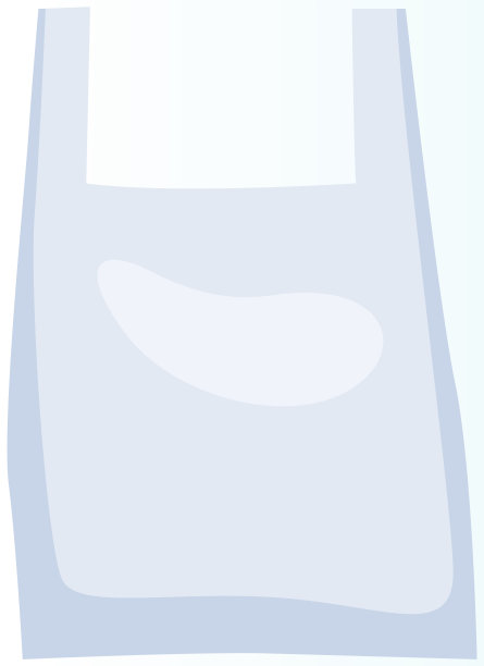 用于转移产品的塑料袋t恤。透明容器与处理矢量插图图片下载