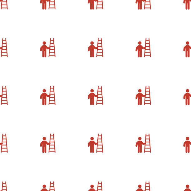男人与梯子图标图案无缝白色图片下载