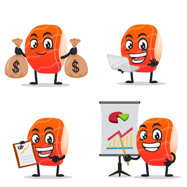 矢量插图的寿司吉祥物或字符图片下载