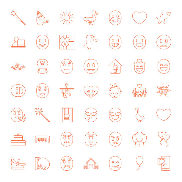 49个快乐的图标图片下载