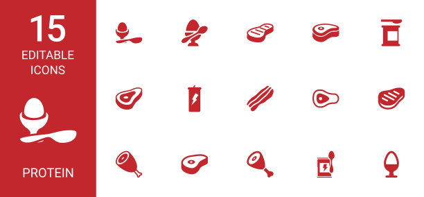 15个蛋白图标图片下载