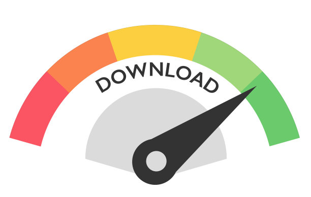快速和慢速下载速度表速度测试图片下载