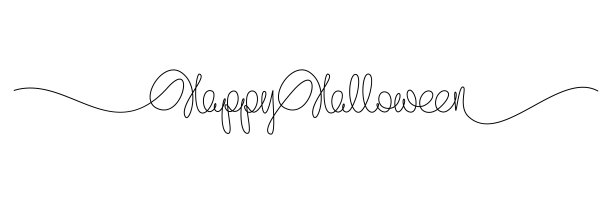 万圣节快乐的手写字母图片下载