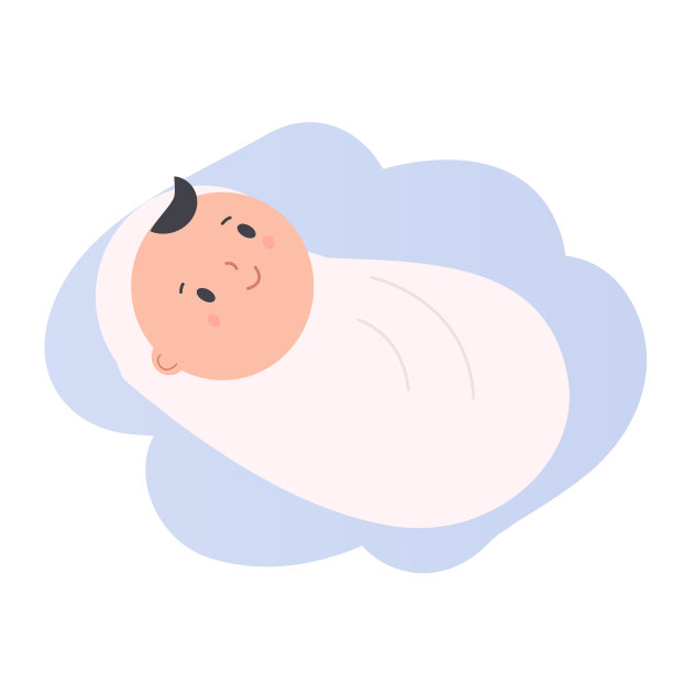 微笑的新生儿。襁褓中的孩子。小孩子喜欢玩具。打孩子图片下载