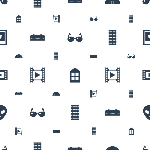 框架图标模式无缝白色背景图片下载