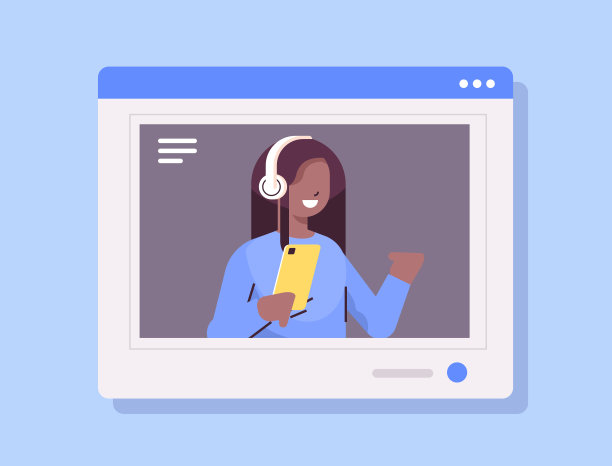 非裔美国女学生使用智能手机和耳机听音乐网页浏览器窗口肖像图片下载