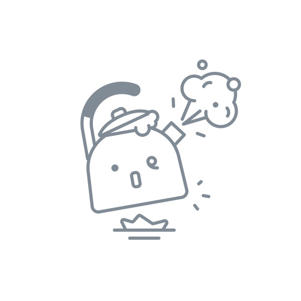 沸腾的水壶图标。壶里的水开了。负面消息。向量。图像被孤立在白色背景上。图片下载