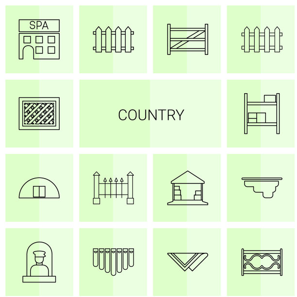 14个国家的图标图片下载