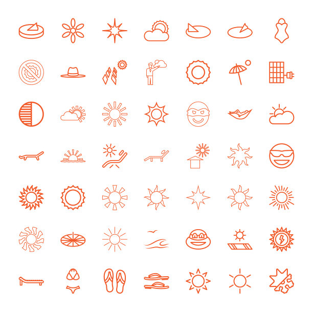 49个太阳图标图片下载