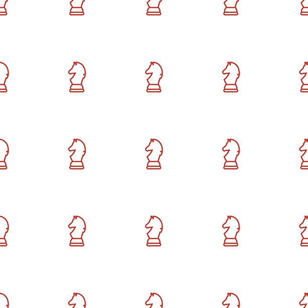 象棋马图标图案无缝白色背景图片下载