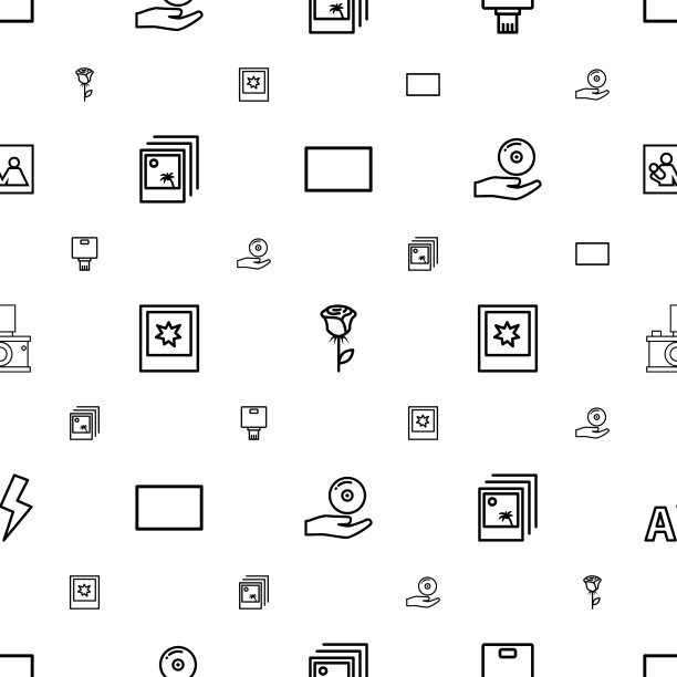 图片图标图案无缝白色背景图片下载