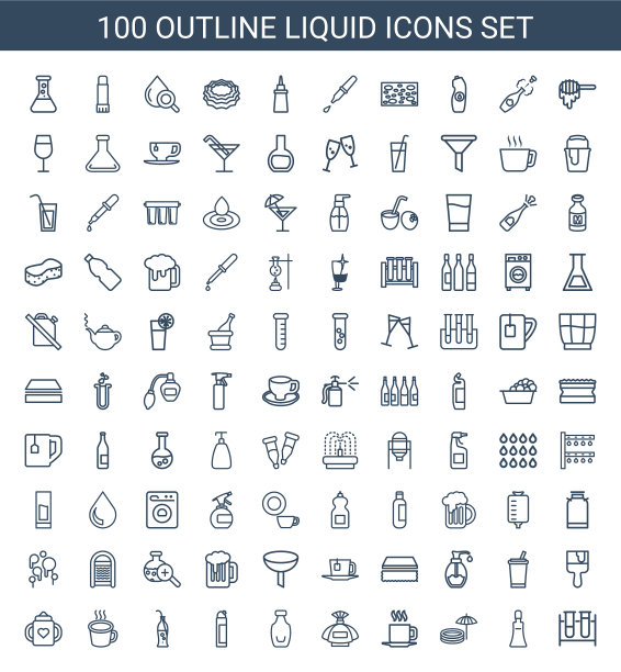 100年液体图标图片下载