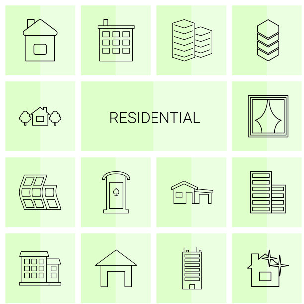 14个住宅图标图片下载