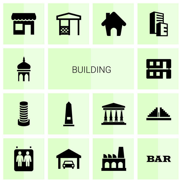 建筑图标图片下载