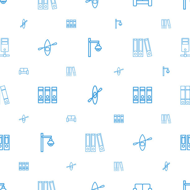 行图标模式无缝白色背景图片下载