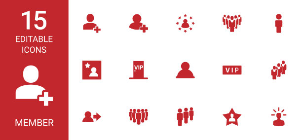 15个成员图标图片下载