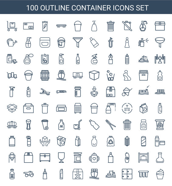 100年集装箱图标图片下载