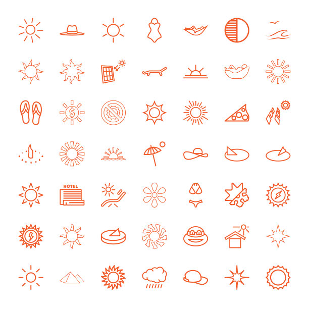 49个太阳图标图片下载