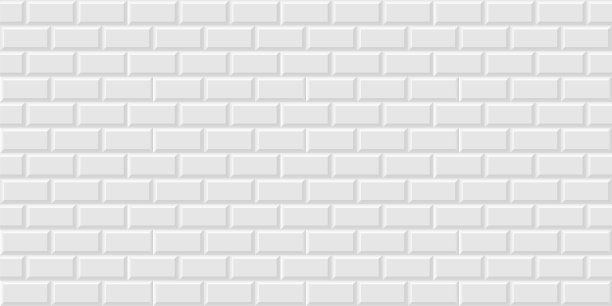 白色地铁瓷砖无缝背景。地铁砖水平模式厨房，浴室或室外建筑矢量插图。建筑室内设计采用光滑的瓷砖材料图片下载