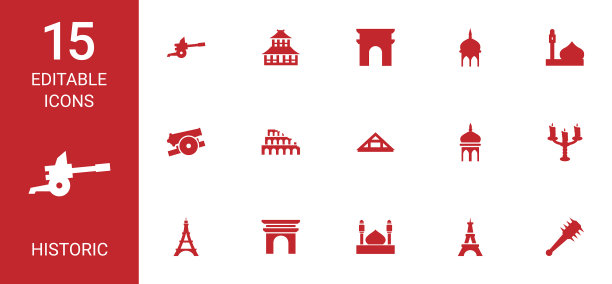 15个历史性的图标图片下载
