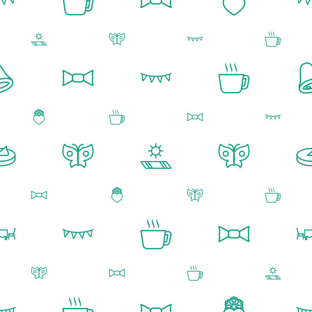 装饰图标图案无缝白色背景图片下载