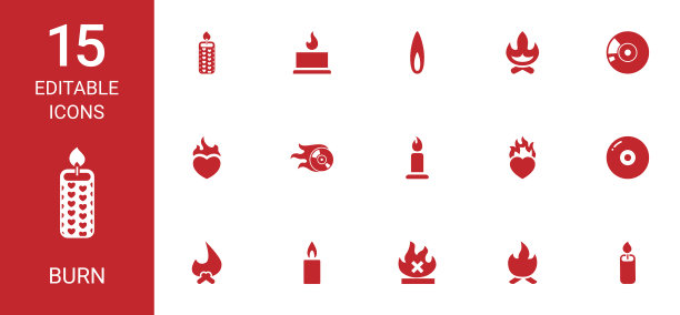 15燃烧图标图片下载