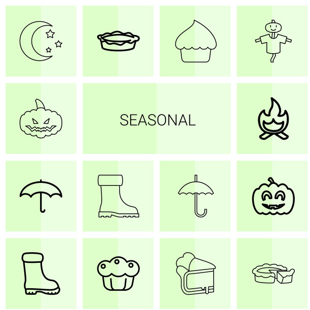 14季节性图标图片下载