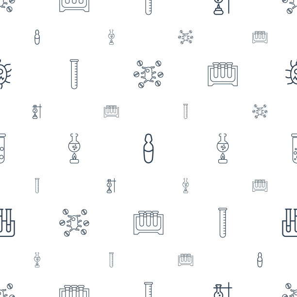 药物学图标图案无缝白色图片下载