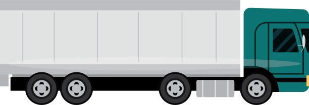 载货卡车挂车城市运输图片下载