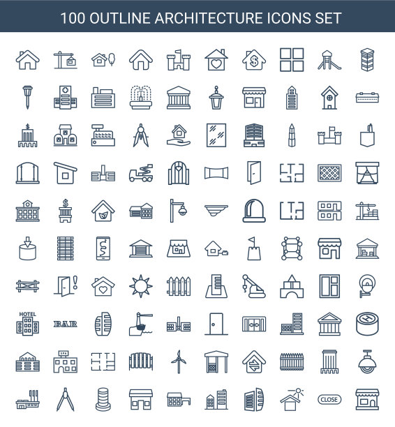 建筑图标图片下载