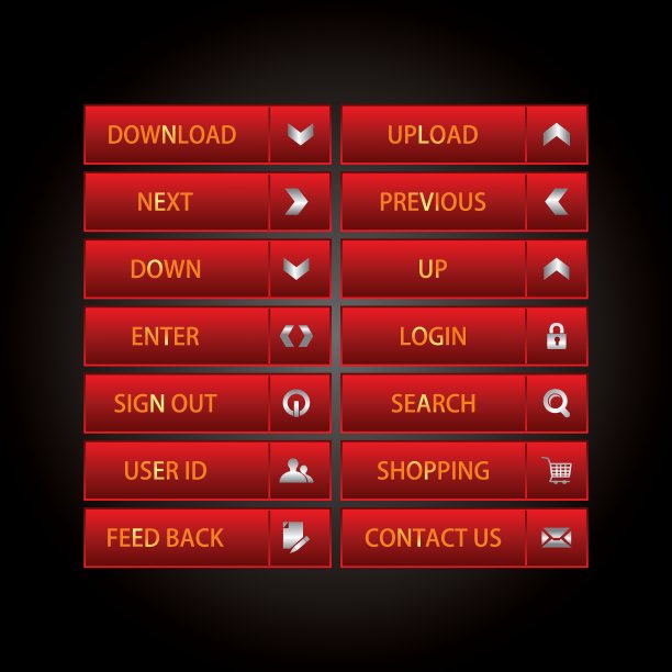 Internet Buttons闪亮的插图图片下载
