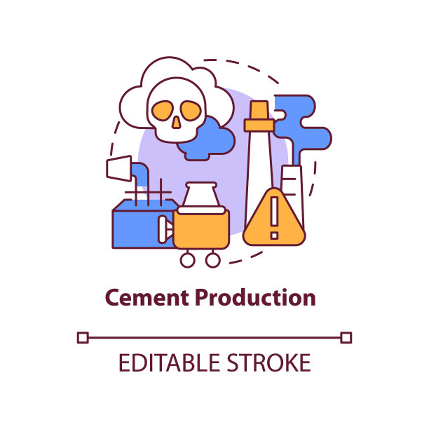 水泥生产概念图标图片下载