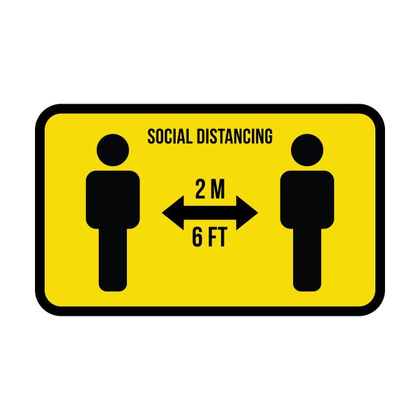 社会距离图标符号向量保持安全距离标志在一个象形图插图图片下载