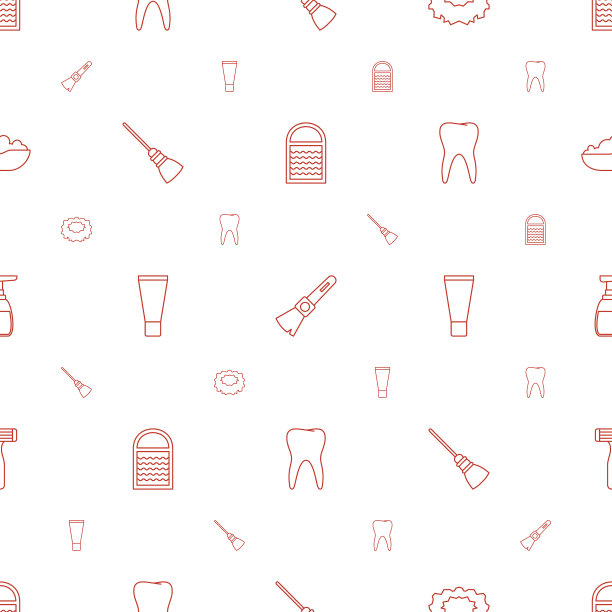 卫生图标图案无缝白色背景图片下载