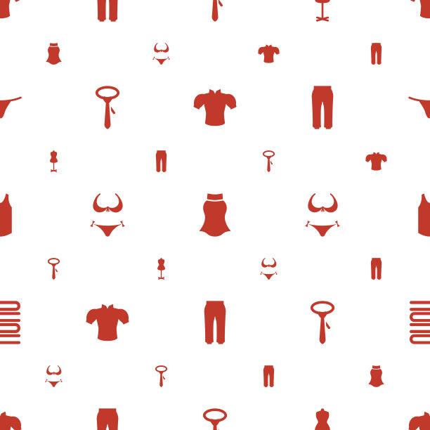 纺织图标图案无缝白色背景图片下载