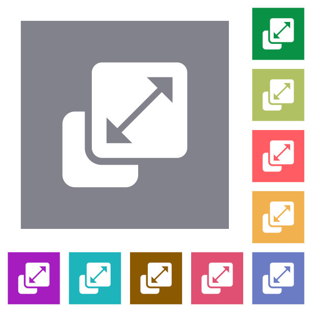 调整元素方形平面图标的大小图片下载