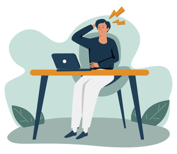 眼睛疲劳和视觉疲劳来自阅读和屏幕上的小人概念图片下载